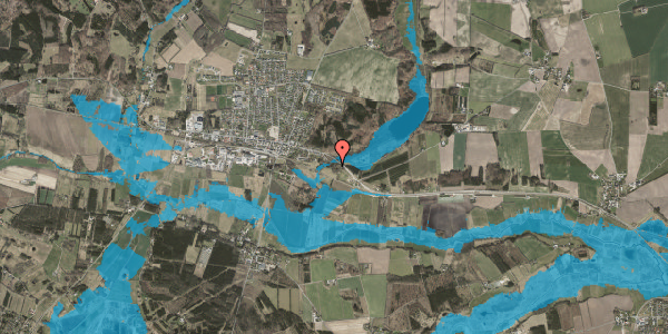 Oversvømmelsesrisiko fra vandløb på Skyttebakken 12, 8550 Ryomgård