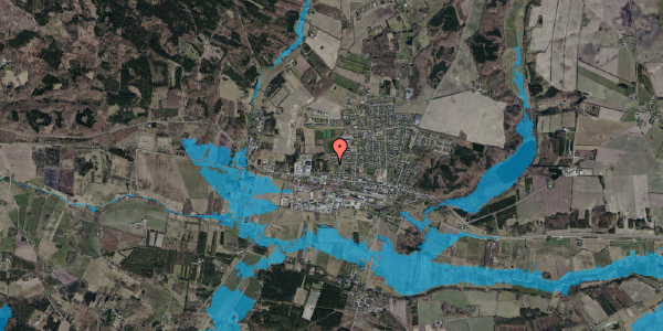 Oversvømmelsesrisiko fra vandløb på Vibevej 21, 8550 Ryomgård