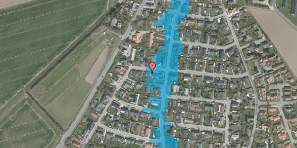 Oversvømmelsesrisiko fra vandløb på Pilevej 3, 8930 Randers NØ