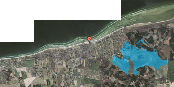 Oversvømmelsesrisiko fra vandløb på Klitvej 3, 8585 Glesborg