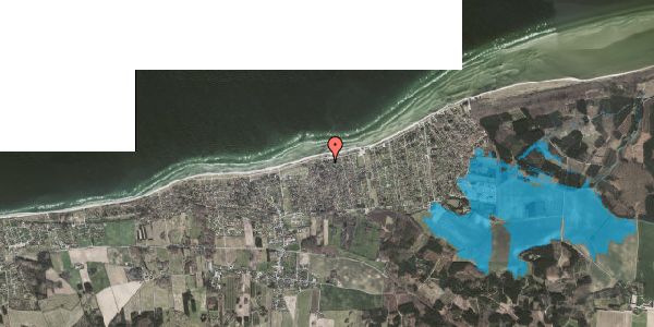 Oversvømmelsesrisiko fra vandløb på Klitvej 24, 8585 Glesborg