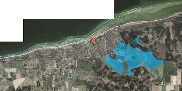 Oversvømmelsesrisiko fra vandløb på Strandskadevej 5, 8585 Glesborg