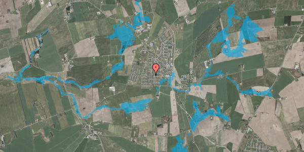 Oversvømmelsesrisiko fra vandløb på Blichersvej 37, 8981 Spentrup