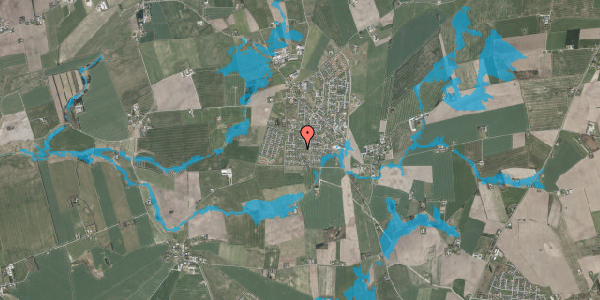 Oversvømmelsesrisiko fra vandløb på Hejmdalsvej 5, 8981 Spentrup
