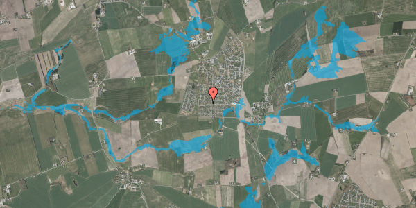 Oversvømmelsesrisiko fra vandløb på Hejmdalsvej 6, 8981 Spentrup