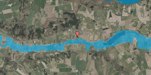 Oversvømmelsesrisiko fra vandløb på Vester Vellingvej 22, 8920 Randers NV