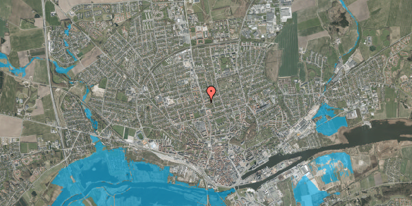 Oversvømmelsesrisiko fra vandløb på Anemonevej 36, 1. th, 8930 Randers NØ