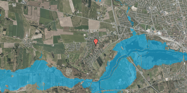 Oversvømmelsesrisiko fra vandløb på Bergmansvej 1, 8920 Randers NV