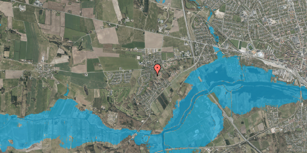 Oversvømmelsesrisiko fra vandløb på Bergmansvej 3, 8920 Randers NV