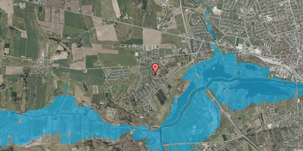 Oversvømmelsesrisiko fra vandløb på Bergmansvej 11, 8920 Randers NV