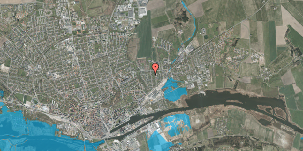 Oversvømmelsesrisiko fra vandløb på Bjellerup Alle 34, 8930 Randers NØ
