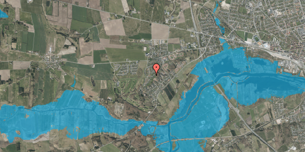 Oversvømmelsesrisiko fra vandløb på Bregnevej 5, 8920 Randers NV