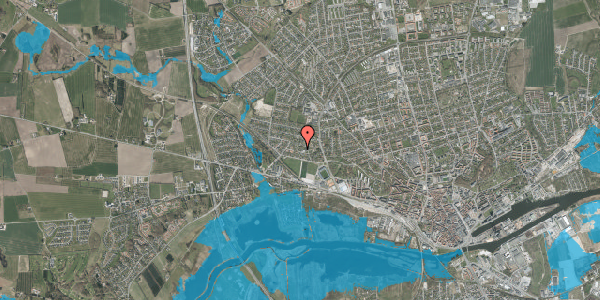 Oversvømmelsesrisiko fra vandløb på Bødkervej 10, 8920 Randers NV