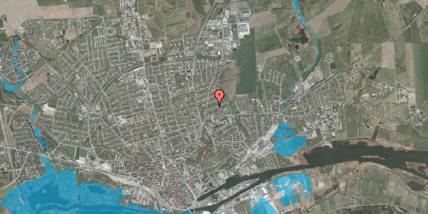Oversvømmelsesrisiko fra vandløb på Christiansborgvej 17, 8930 Randers NØ