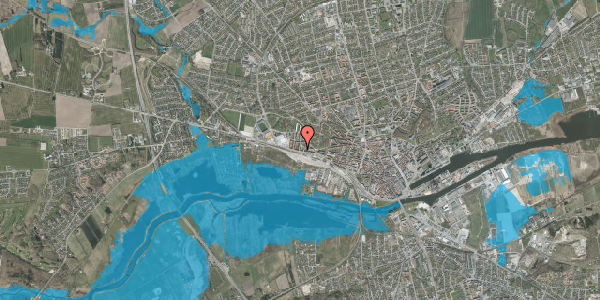 Oversvømmelsesrisiko fra vandløb på Dr. Lassens Gade 2, 3. tv, 8900 Randers C