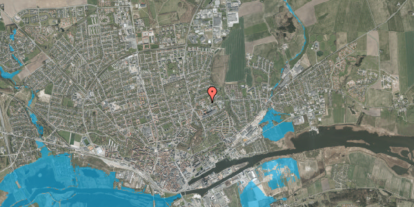 Oversvømmelsesrisiko fra vandløb på Dronningborg Boulevard 19A, 8930 Randers NØ