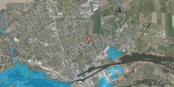Oversvømmelsesrisiko fra vandløb på Dronningborg Boulevard 28, 8930 Randers NØ