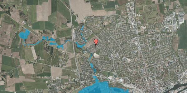 Oversvømmelsesrisiko fra vandløb på Druevej 12, 8920 Randers NV