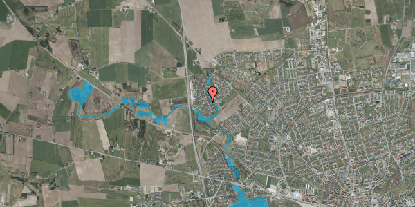 Oversvømmelsesrisiko fra vandløb på Egegårdsvej 50, 8920 Randers NV