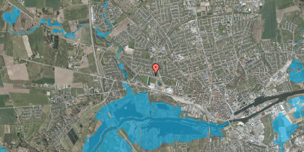 Oversvømmelsesrisiko fra vandløb på Farvervej 1, 8920 Randers NV