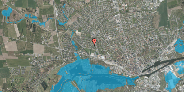 Oversvømmelsesrisiko fra vandløb på Farvervej 8, 8920 Randers NV