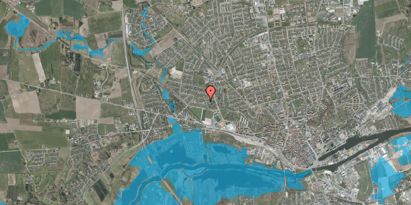 Oversvømmelsesrisiko fra vandløb på Farvervej 9, 8920 Randers NV
