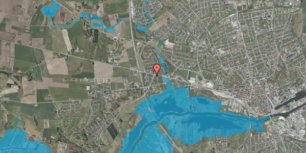 Oversvømmelsesrisiko fra vandløb på Fladbrovej 4, 8920 Randers NV