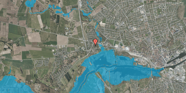 Oversvømmelsesrisiko fra vandløb på Fladbrovej 7, 8920 Randers NV
