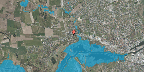 Oversvømmelsesrisiko fra vandløb på Fladbrovej 8, 8920 Randers NV