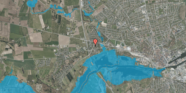 Oversvømmelsesrisiko fra vandløb på Fladbrovej 14, 8920 Randers NV