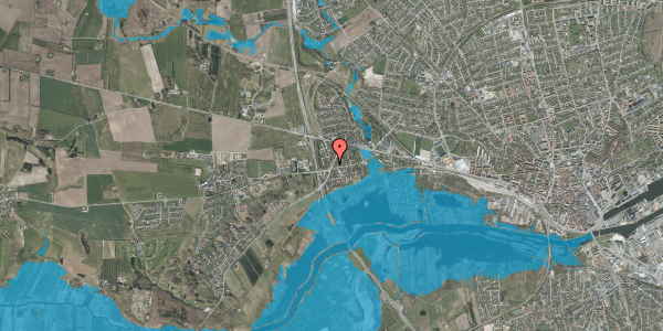 Oversvømmelsesrisiko fra vandløb på Fladbrovej 20, 1. , 8920 Randers NV