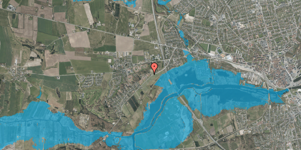 Oversvømmelsesrisiko fra vandløb på Fladbrovej 40, 8920 Randers NV