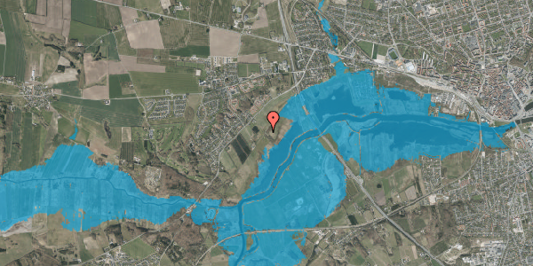 Oversvømmelsesrisiko fra vandløb på Fladbrovej 83, 8920 Randers NV