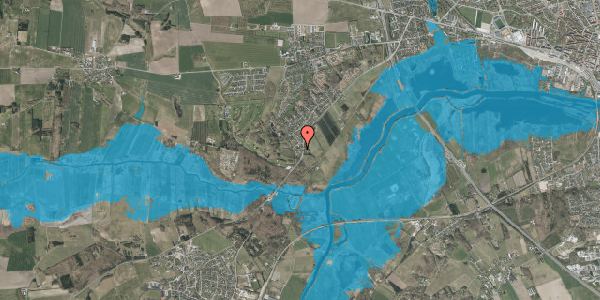 Oversvømmelsesrisiko fra vandløb på Fladbrovej 92, 8920 Randers NV