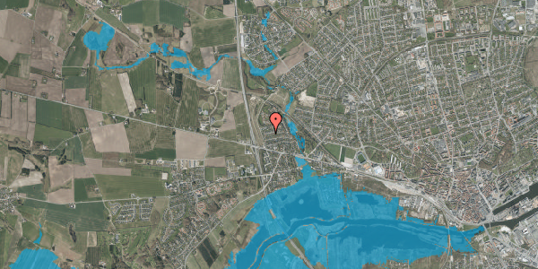Oversvømmelsesrisiko fra vandløb på Hans Grams Vej 8, 8920 Randers NV