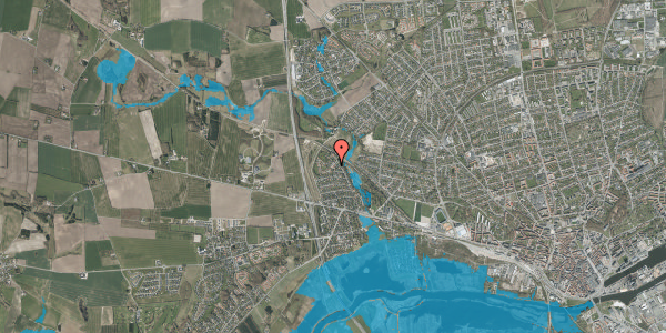 Oversvømmelsesrisiko fra vandløb på Hassellien 7, 8920 Randers NV