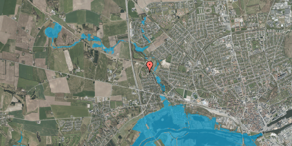 Oversvømmelsesrisiko fra vandløb på Hassellien 12, 8920 Randers NV