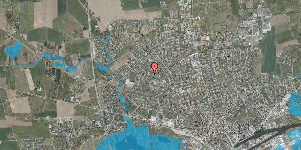 Oversvømmelsesrisiko fra vandløb på Hattemagervej 1, 8920 Randers NV