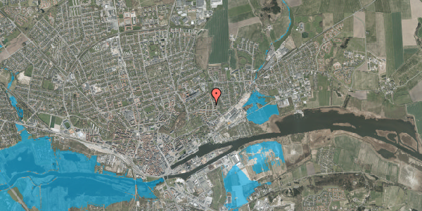 Oversvømmelsesrisiko fra vandløb på Hermann Stillings Vej 41, 2. th, 8930 Randers NØ