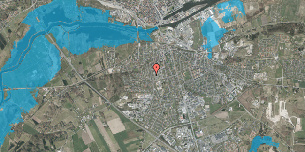 Oversvømmelsesrisiko fra vandløb på Herningvej 10, 8940 Randers SV