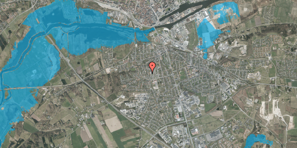 Oversvømmelsesrisiko fra vandløb på Herningvej 14, 8940 Randers SV