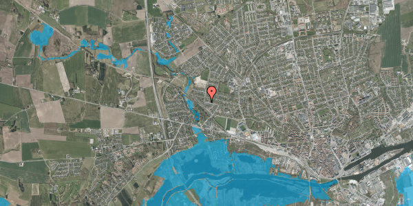Oversvømmelsesrisiko fra vandløb på Hjulmagervej 43, 8920 Randers NV