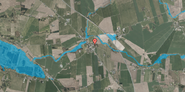 Oversvømmelsesrisiko fra vandløb på Houmarksvej 8, 8920 Randers NV