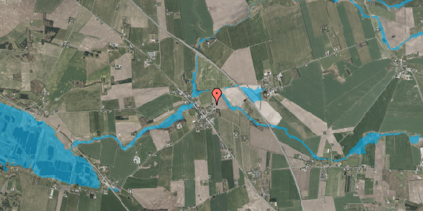 Oversvømmelsesrisiko fra vandløb på Houmarksvej 25, 8920 Randers NV