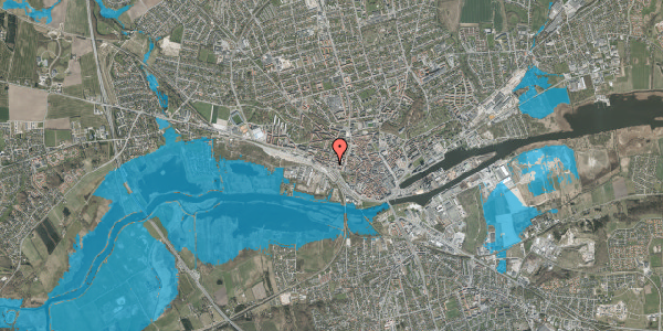 Oversvømmelsesrisiko fra vandløb på Jernbanegade 6G, 8900 Randers C
