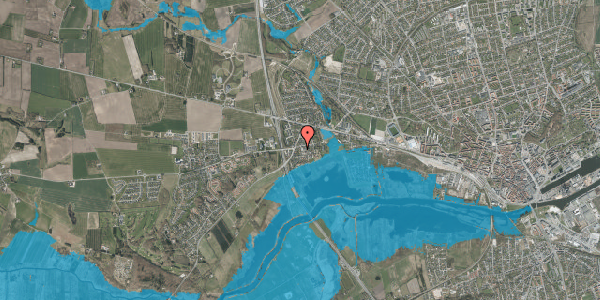 Oversvømmelsesrisiko fra vandløb på Hornbæk Kirkevej 4, 8920 Randers NV