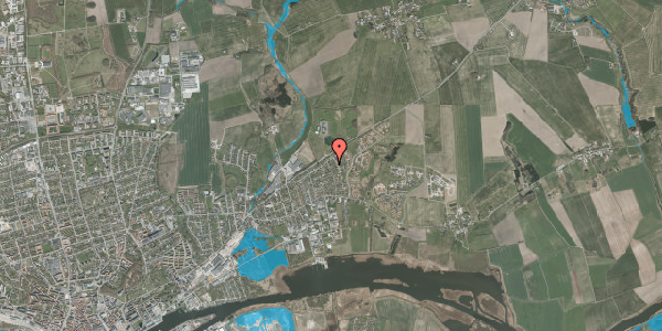 Oversvømmelsesrisiko fra vandløb på Kollerupvej 13, 8930 Randers NØ