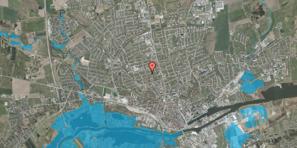 Oversvømmelsesrisiko fra vandløb på Langgade 35, 8920 Randers NV