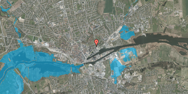 Oversvømmelsesrisiko fra vandløb på Lorentzgade 3, st. th, 8900 Randers C