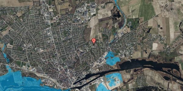 Oversvømmelsesrisiko fra vandløb på Løvenholmvej 4D, st. 138, 8930 Randers NØ